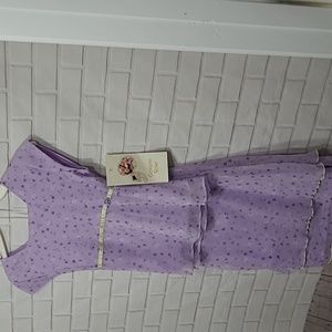 Genuine Rose by Jona Michelle Girls Lilac Skirt set.HAS COORD YOUNG GIRLS DRESS